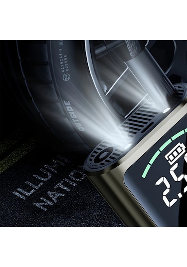 Willowhaven Kablosuz Dijital Ekranlı Multifonksiyonel Elektrikli Hava Pompası Araba Motosiklet Bisiklet