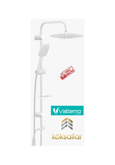 Vs-5080 Deluxe Pure White Rain Duş Seti Valtemo Beyaz