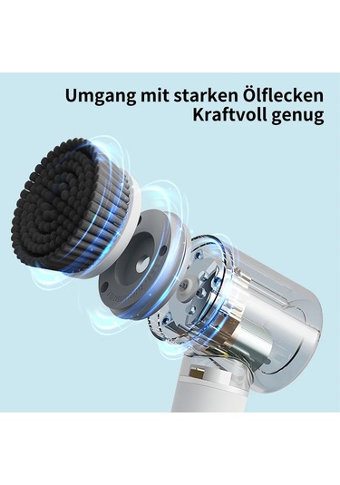 Temizleme Fırçası Seti Elektrikli Temizleme Fırçası, 6 Yedek Fırça İle Pratik 360