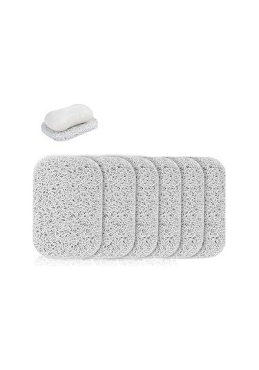 Dancemonkey 6 Adet Pvc Sabunluk - Beyaz, Banyo, Mutfak Ve Seyahat İçin Kurutucu Ped Beyaz