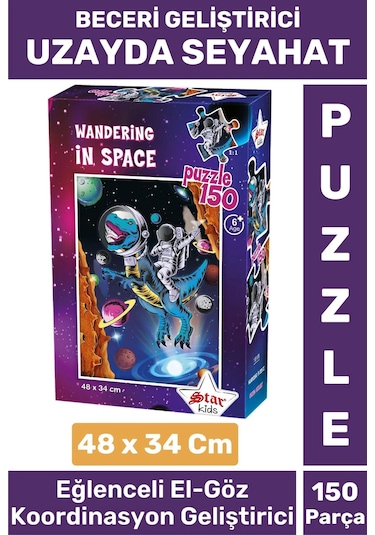 Özel Seri Eğlenceli El Göz Koordinasyon Beceri Geliştirici Çocuk 150 Parça Puzzle Uzayda Seyahat