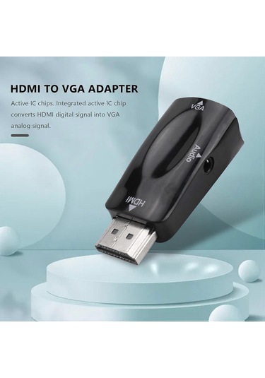 Pc, Dizüstü Bilgisayar, Dvd Ve Masaüstü Bilgisayarlar İçin Vga Dönüştürücü Altın Kaplama 3,5 Mm Ses Kablosu - Uyumlu - Kaiyi