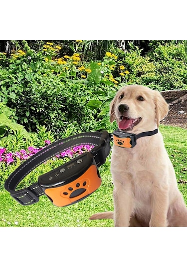 Homyl Köpekler Için Havlama Tasması 7 Seviye Turuncu