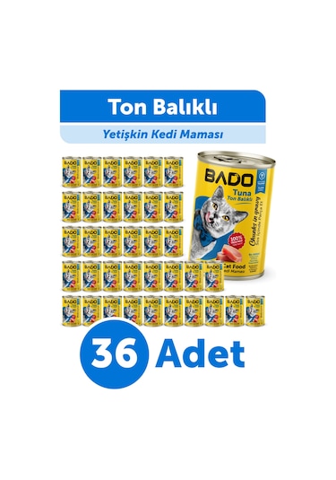 Bado Yetişkin Yaş Kedi Maması Ton Balıklı 400gr 36'lı
