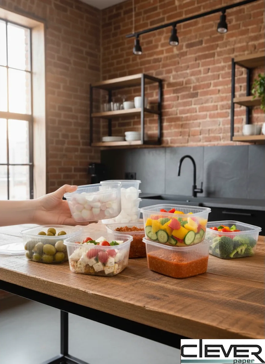 Clever Paper Tek Kullanımlık Plastik Yemek Kapları, 50 Adet 184206577 Diğer