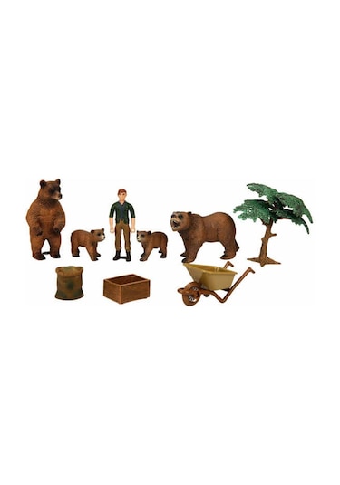 Wild Life Çiftlik Seti Ayı Oyuncak Çiftlik Seti Ayı Besleyen