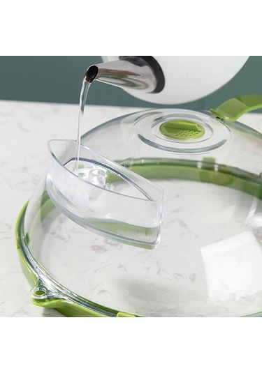 Mikrodalga Fırlatma Kapak Koruyucusu Su Depolama Kutusu Mikrodalga Plaka Kapak Koruma Kapağı Ahşap