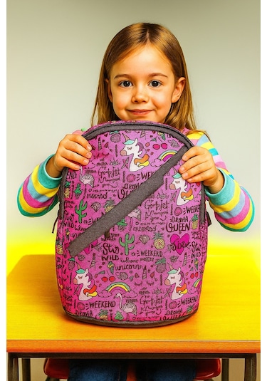Newbag Unicorn Kız Anaokulu Sırt Çantası Yeni Sezon -açık Pembe