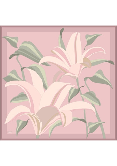 Belli Twill İpek Eşarp 4035-11 Pudra Pembe