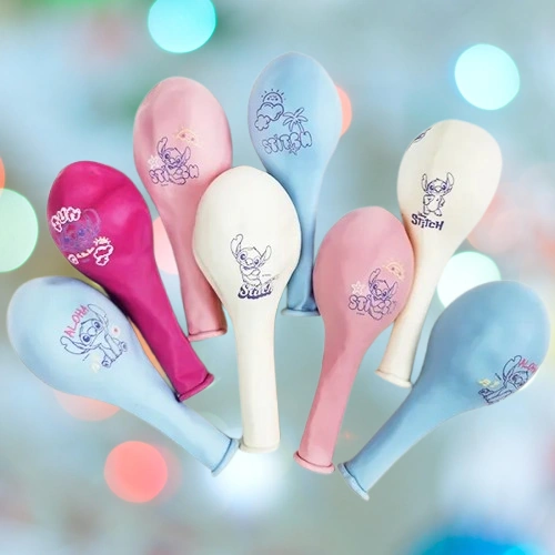 Baskılı Orjinal Lisanslı Lilo Stitch Stiç 8 Li Balon 12 İnç 30 Cm. Sadece 8 Li Balon Karışık Renkli