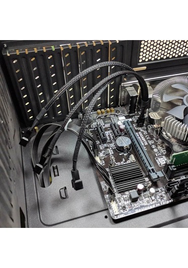 1 To 3 Çoğaltıcı 25cm Fan Uzatma Kablosu Y Tip 4 Pin 3 Pin Bilgisayar Kasa Anakart Ekran Kartı Soğut