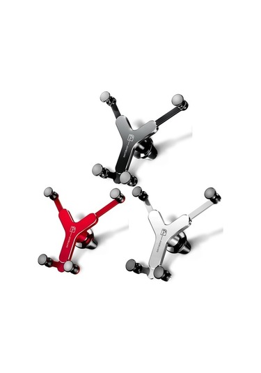 Wondernest Oatsbasf Araba Hava Çıkışı Yerçekimi Cep Telefonu Tutucu Snap-on Metal Braket Gümüş Gümüş