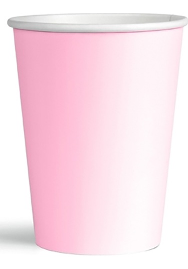 Makaron Karton Bardak. 8 Adet - Pembe