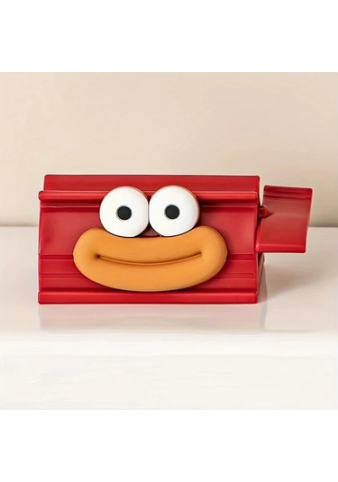 Elmpaly Kırmızı Renk Sevimli Ağız Tasarımı Manuel Diş Macunu Dağıtıcı Kolay Kullanım Banyo Aksesuarı 1