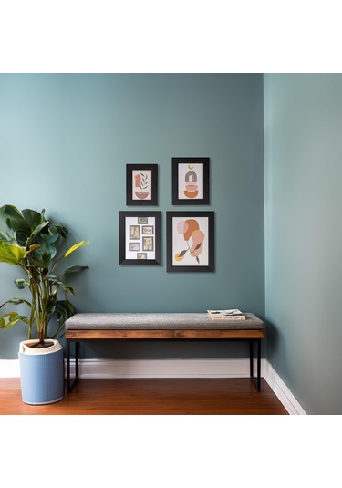 Dekoratif 4'lü Fotoğraf Çerçevesi - Siyah