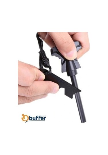 Buffer Acil Durum Magnezyum Çubuk Çakmaktaşı Hayatta Kalma Ateş Başlatıcı Çakmak Kiti Düdük l