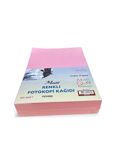 Masis A4 Renkli Fotokopi Kağıdı 500 Lü Pembe