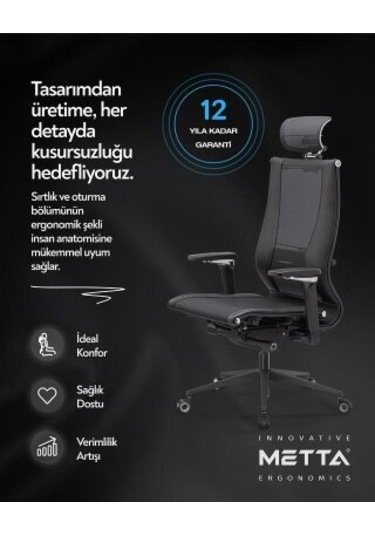 Yoga 4d Siyah Deri Yönetici Çalışma Koltuğu