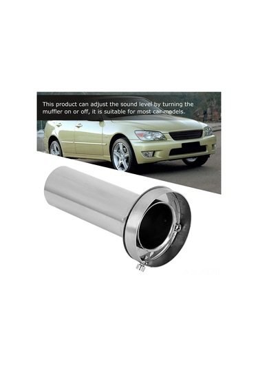 Xiyyadms 3.5 İnç Çelik Oto Egzos Susturucu, Ses Seviyesi Ayarlanabilir Ve Çıkarılabilir, Evrensel Uyumlu