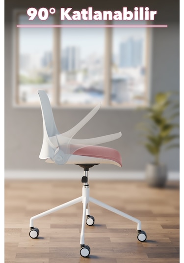 Karr Office Osaka Minimalist Çalışma Sandalyesi Pembe