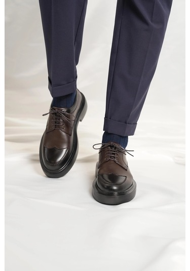 Tetri 484 Romeo Hakiki Deri El Yapımı Erkek Kahverengi Casual Ayakkabı Kahve