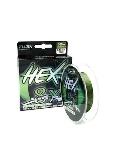 Fujin Hex Braid 8x 300mt Moss Green Pe İp Misina-657