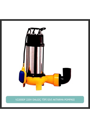 Attlas V2200d-f Döküm Göv. Atık Su Pomp. 3.5 Hp -bıçaklı