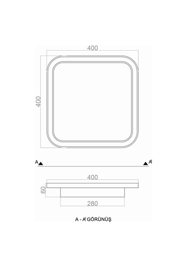 Triolux Led Avize Plafonyer Basıs TR2A009A 40 x 40 CM