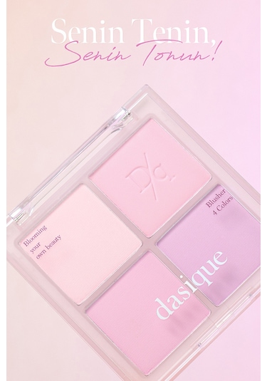 Dasique Karıştırılabilir Renklere Sahip 4 Lü Allık Paleti Blending Mood Cheek 02 Cool Blending 02 Cool Blending