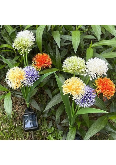 Dancemonkey Su Geçirmez Solar Çiçek Bahçe Işıkları - Dekoratif Çim Teras Feneri Çok Renkli Çok Renkli