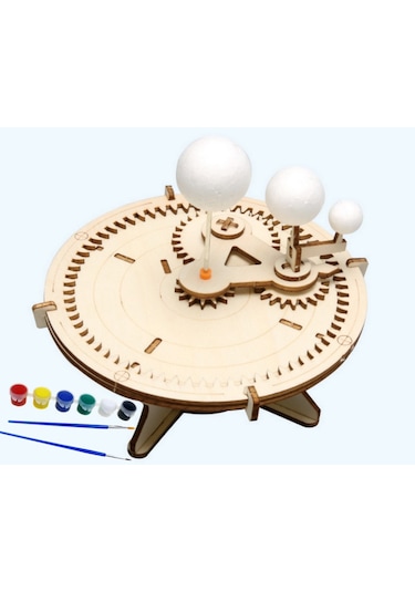 ECE 3 Küre Güneş Dünya Ay Modeli Öğrenci Modeli Boya Seti İle Demonte