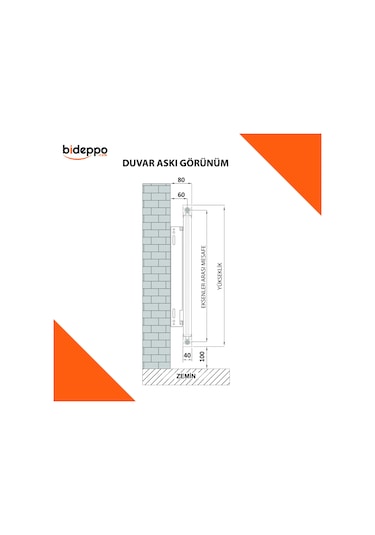 Nova Serisi Alüminyum Radyatör Yükseklik 30 Cm Genişlik 8 Dilim 68 Cm