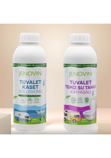 Jenovin Sifon Temizliği Karavan & Tekne Tuvalet Kimyasalı 1L - Katı Atık Parçalama Çam Kokusu