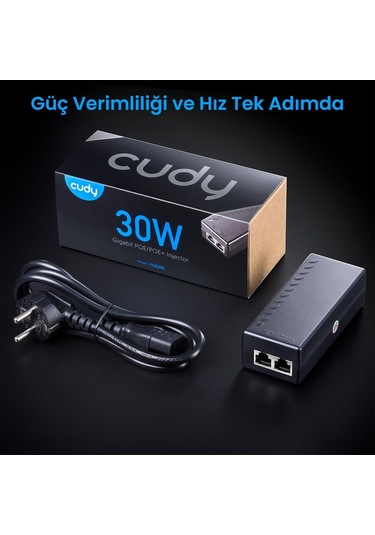 Cudy Poe200 Base-T AC/DC 30 W Gigabit Poe+/Poe Enjektör