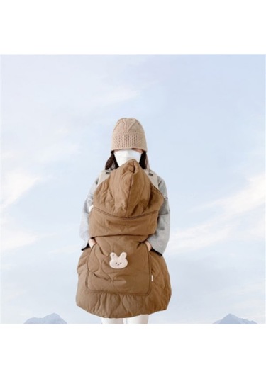 Flybuy Yüksek Sonbahar Sıcak Rüzgar Canlı Renkli Pelerin Ön Köri Kış Kayış Kapak Kalınlaştırılmış Ikkb Geçirmez Bebek Battaniye Ayı Kahverengi