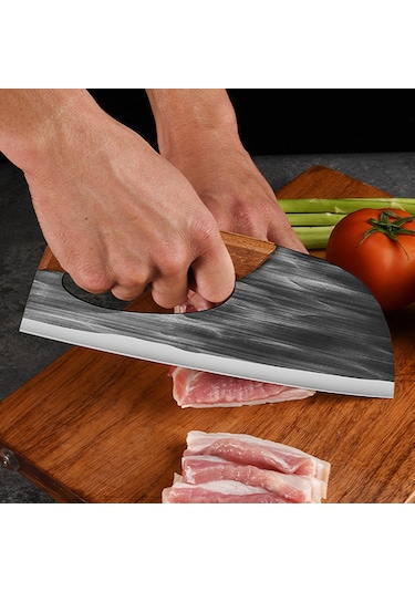 Geeroyoo Hafif Ev Chef Bıçağı - 60 + Keskin Bıçak, 13cm Uç, 24cm Boy, Kadınlar İçin Kolay Kullanım, Et Sebze Kesme, Multifonksiyonel Ev Aletleri Diğer