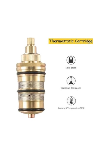 Didadodo Termostatik Mikser Vanası, Duş Vanası, Pirinç Yedek Termostatik Aureate Aureate