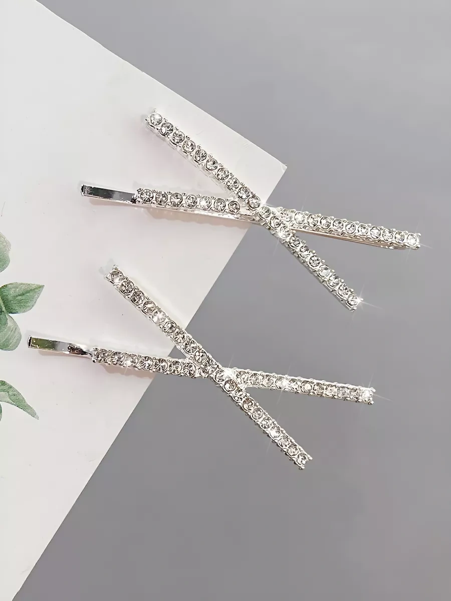 Evia Taşlı Saç Tokası 2 Adet 200436259 Gri