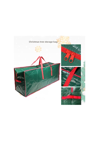 Yunboo Kırmızı Pe Örgü Noel Ağacı Depolama Çantası - Büyük Kapasiteli 122x38x50cm - Dayanıklı Tatil Dekorasyonu Saklama Çanta