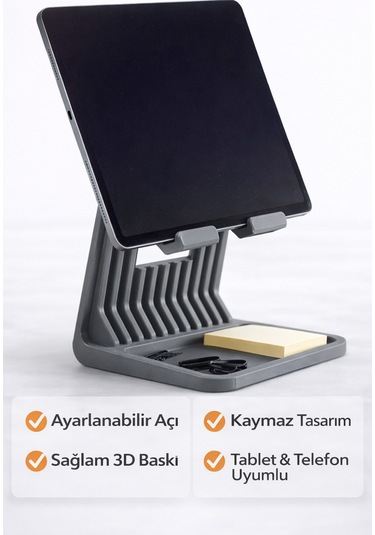 Apple Uyumlu iPad & Tablet Yükseltici Stand Ergonomik Masaüstü Tablet Tutucu