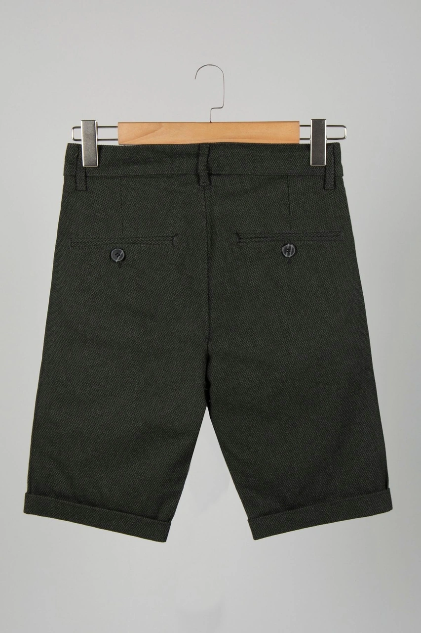 Veaven Erkek Haki Slim Fit Keten Şort Vavn9y-2200196-4 Haki