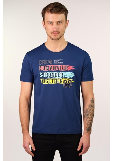 Arma Erkek Büyük Beden Bisiklet Yaka Tişört Y22374868101 İndigo