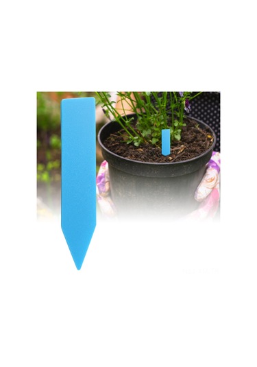 Ximistore9 100 Adet Mavi Pvc Bahçe Bitki Etiketi 5x1cm - Su Geçirmez Uv Dayanıklı Bitki İsmi Etiketleri