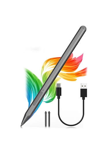 Singree Mpp Protokolü Aktif Kalem - Surface, Asus, Sony, Hp, Dell İçin Doksan Saat Kullanim Süresi, Hizli Şarj, El Yakinligi Engelleme, Gri