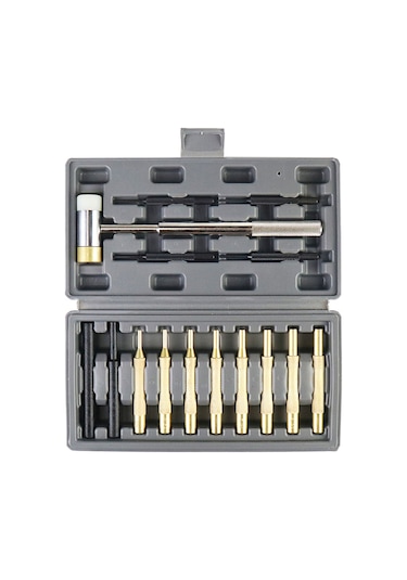 Yifomall 15 Parça Çelik Ve Pirinç Zımba Seti - Saat & Takı Tamiri İçin Çift Taraflı Çekiçli Profesyonel Takım