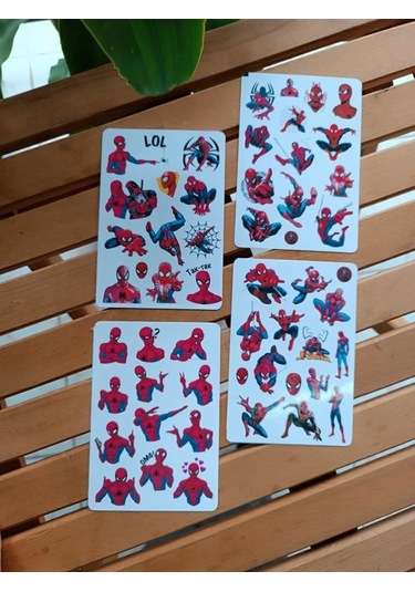 Spiderman Örümcek Adam Etiket Planlayıcı Telefon Sticker Set