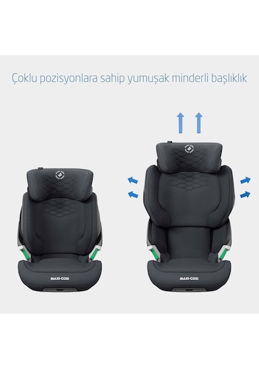 MaxiCosi Kore Pro Işık Sensörlü Adac'Lı İsofixli ISize 15-36 Kg Çocuk Oto Koltuğu Authentic Graphite