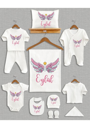 Bebeqon Bbqn1131 İsme Özel 11'li Organik Hastane Çıkışı Çok Renkli