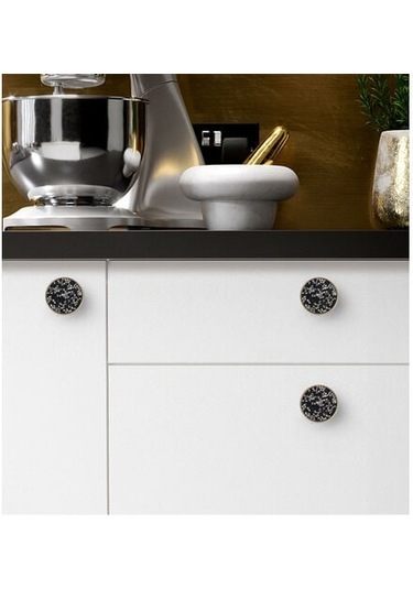 Katı Çinko Alaşımlı Yuvarlak Kapı Kolu, 4 Parça Dolap Kolu, Vidalı Dolap Kapısı Yuvarlak Kolu Çinko Alaşımlı Topuz