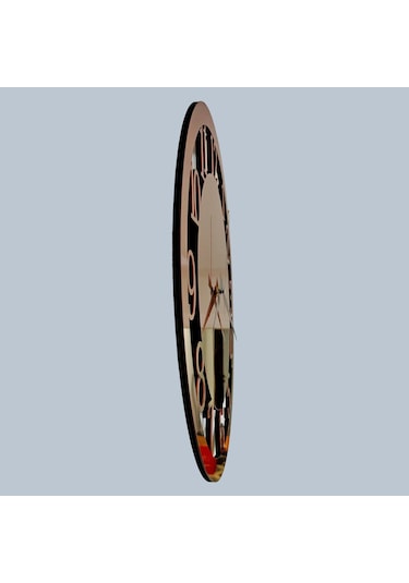 Dekoratif Rosegold Aynalı Duvar Saati Altın
